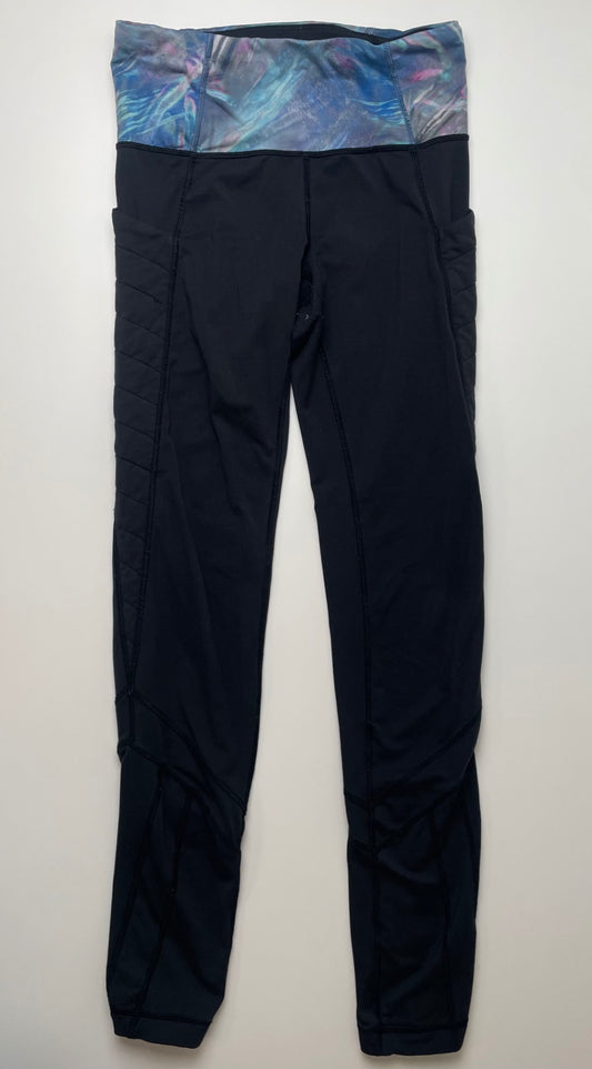 Ivivva Leggings - Black Marbled Waistband | size 10