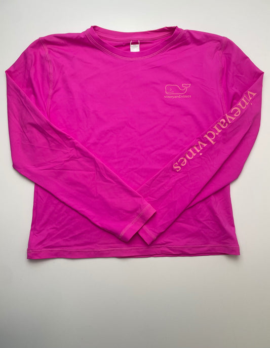 Vineyard Vines Long Sleeve T-Shirt - Pink Solid Rashguard | size 16