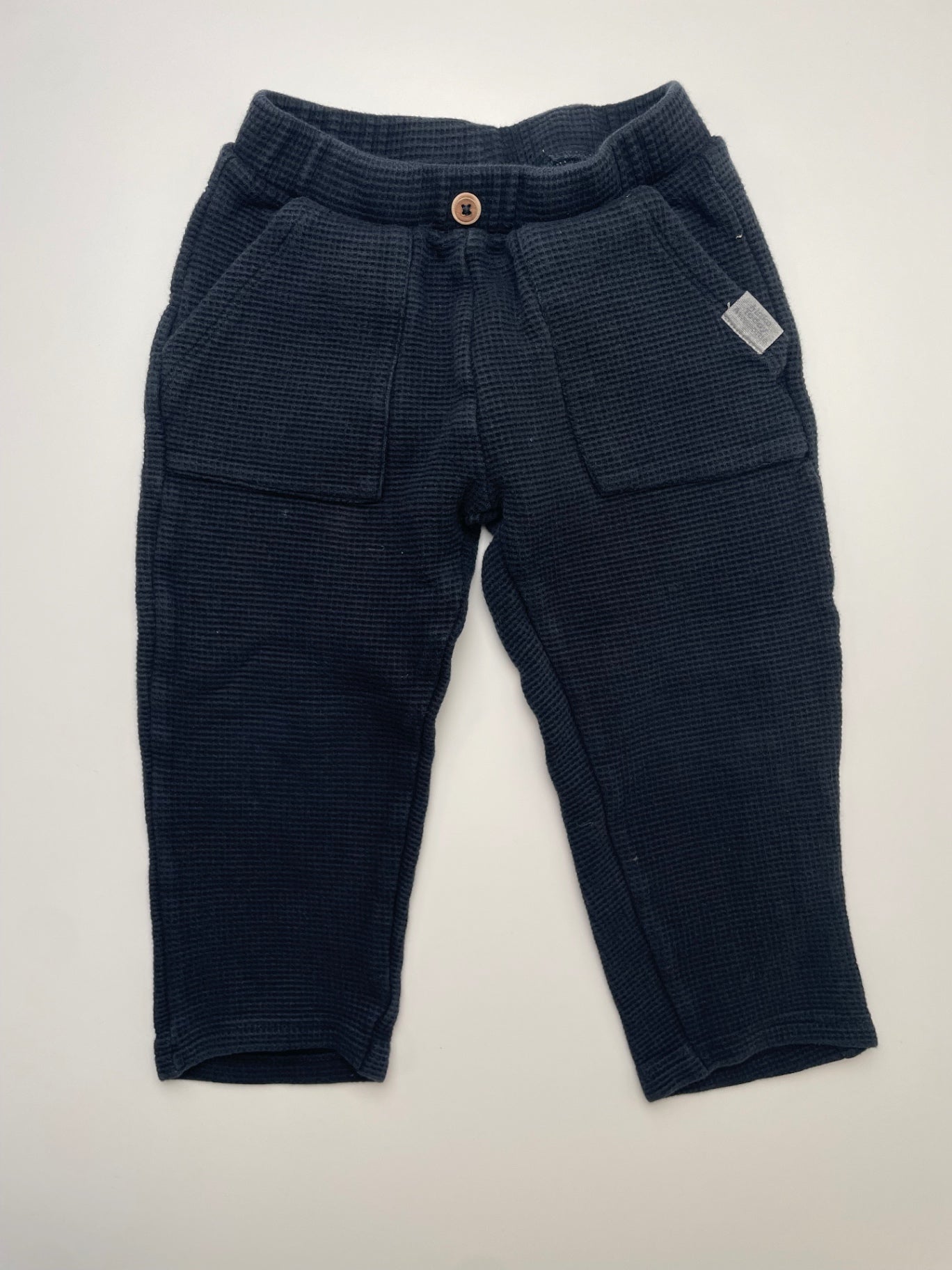 Zara Sweatpants - Navy Blue Waffle Knit | size 2T/3T