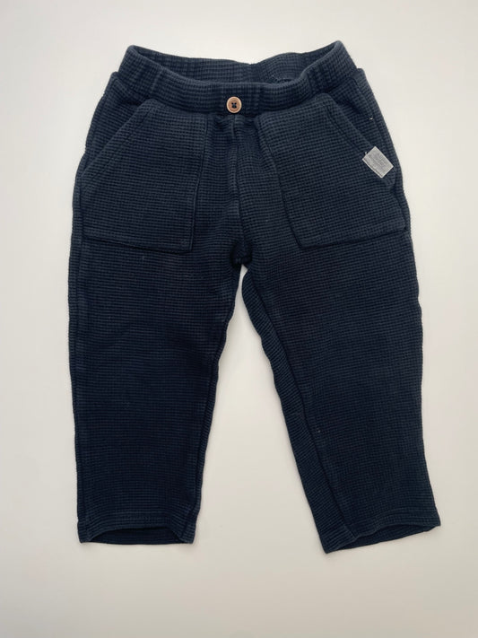 Zara Sweatpants - Navy Blue Waffle Knit | size 2T/3T