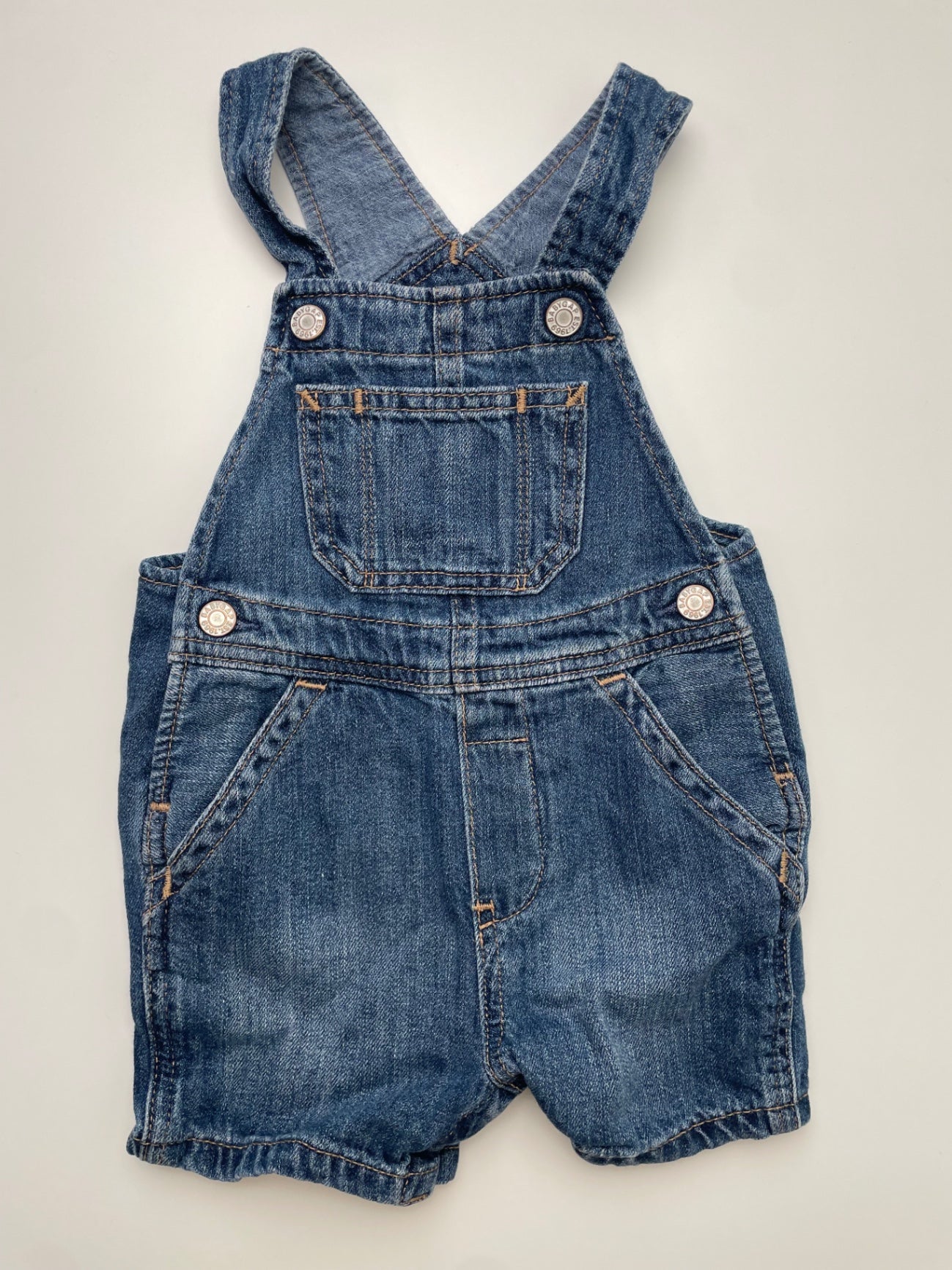 Baby Gap Overalls - Blue Denim Shorts | size 12 - 18 Months