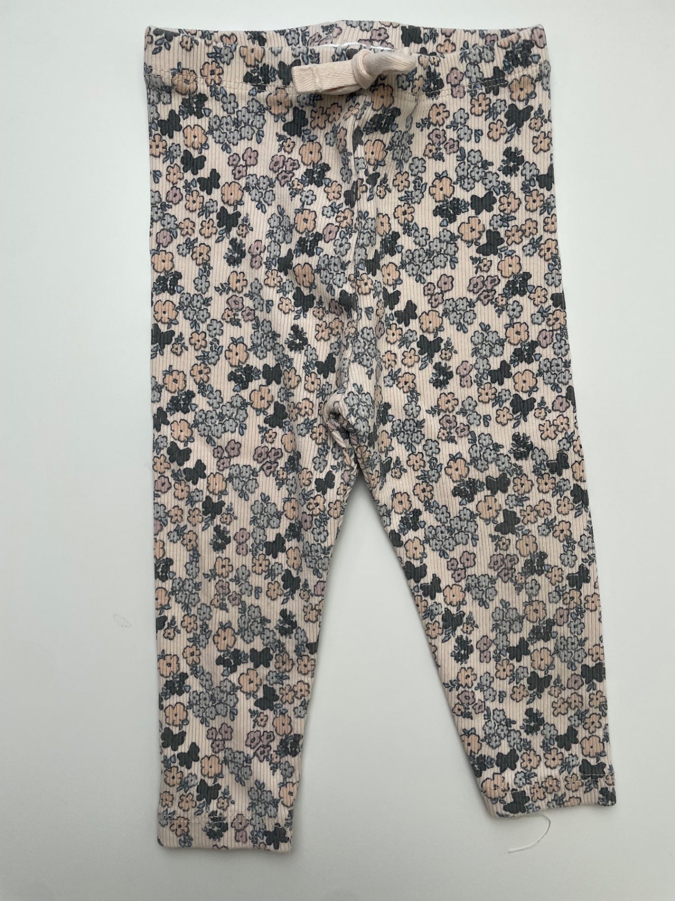 Zara Leggings - Multicolor Floral Ribbed | size 9 - 12 Months