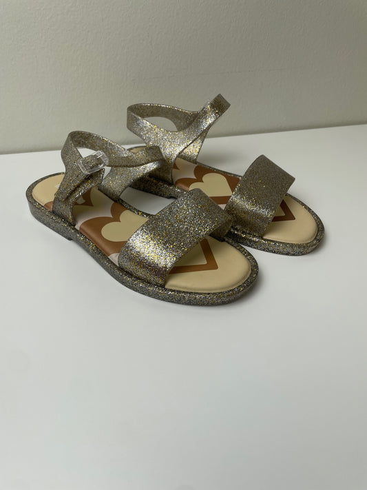 Mini Melissa Shoes - Gold Glitter Jelly Sandals | size Shoe 3