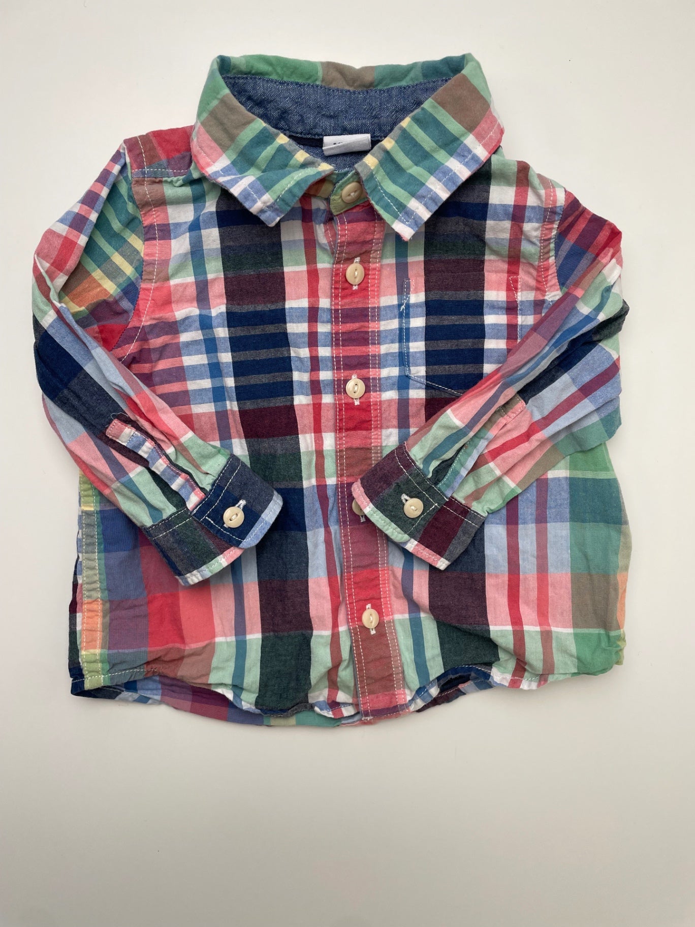 Baby Gap Shirt - Multicolor Plaid Button Up | size 6 - 12 Months