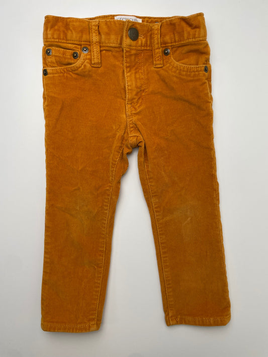 Crewcuts Pants - Yellow Corduroy Stretch | size 2T