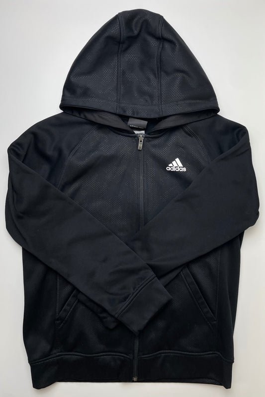 Adidas Sweatshirt - Black Full Zip Hoodie | size 14/16