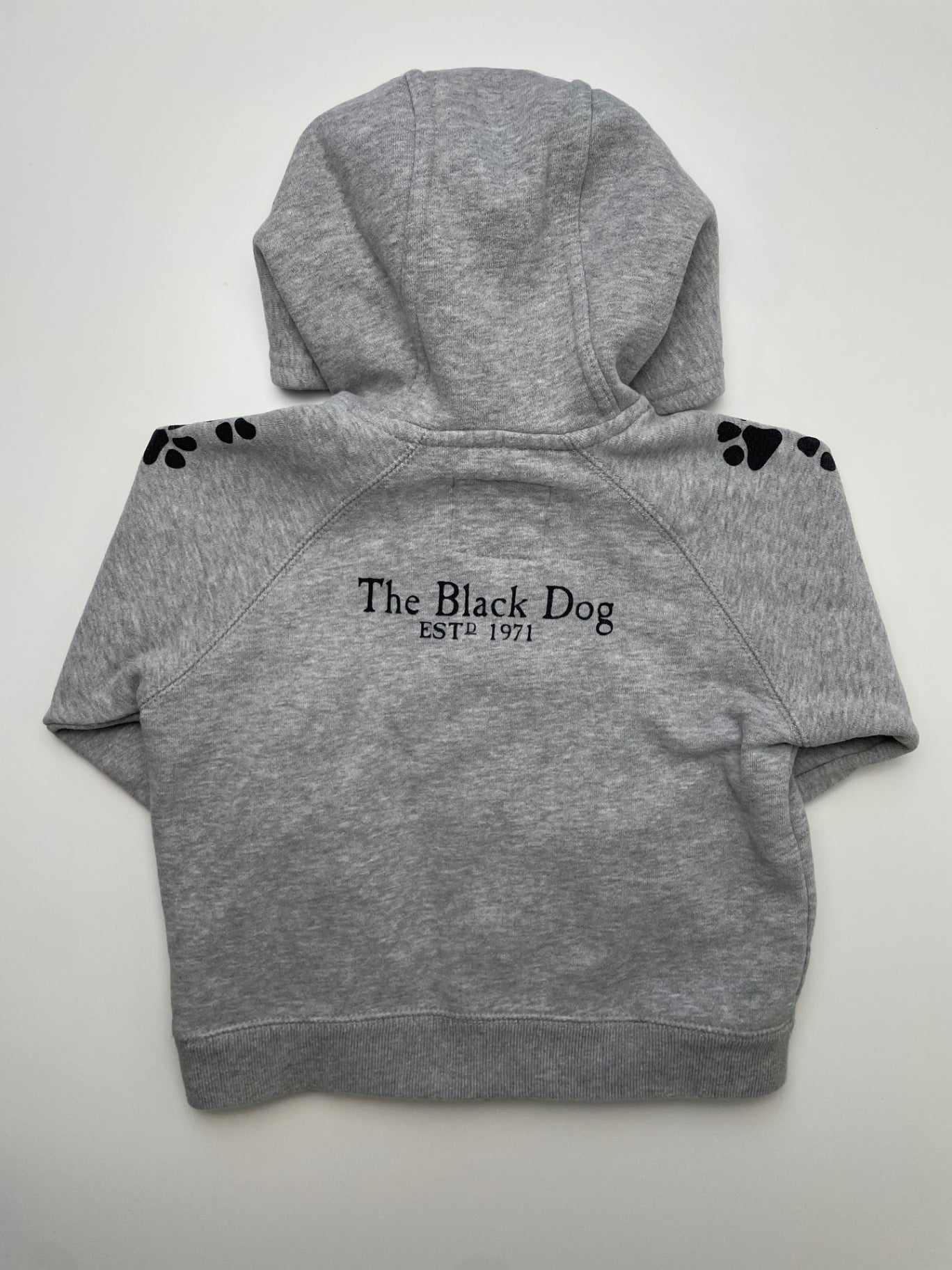 The Black Dog Sweatshirt - Gray Full Zip Hoodie | size 2T