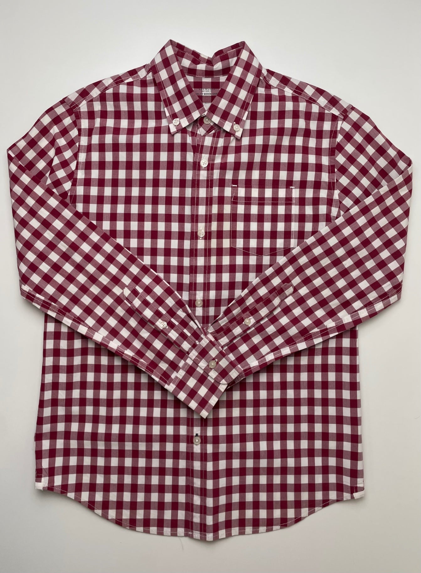 Crewcuts Shirt - Red Gingham Button Down | size 12