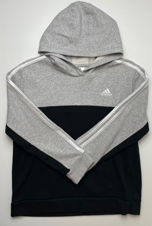 Adidas Sweatshirt - Gray Color Block Hoodie | size 14/16