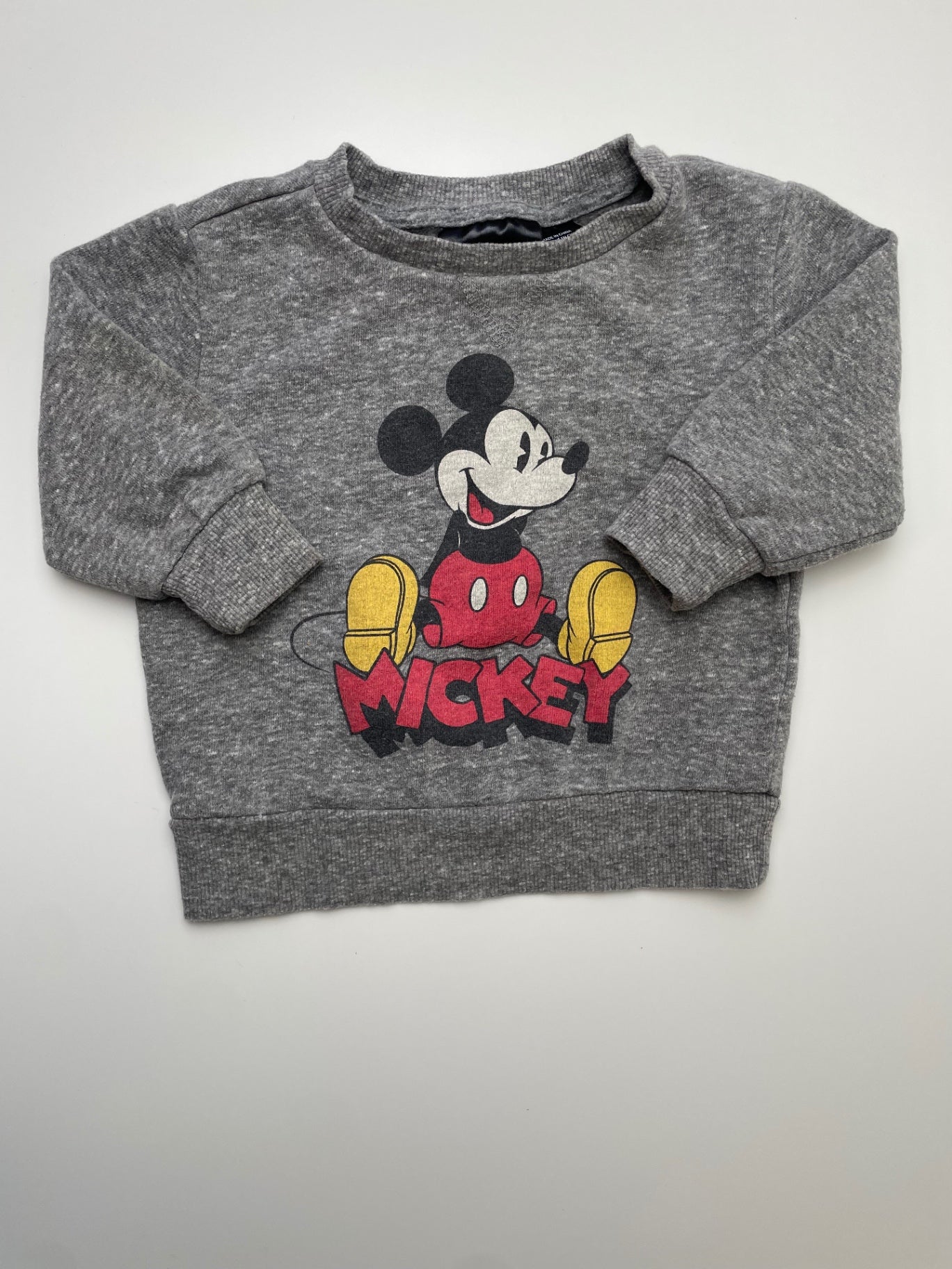 Disney Sweatshirt - Gray Mickey Mouse Crewneck | size 12 Months
