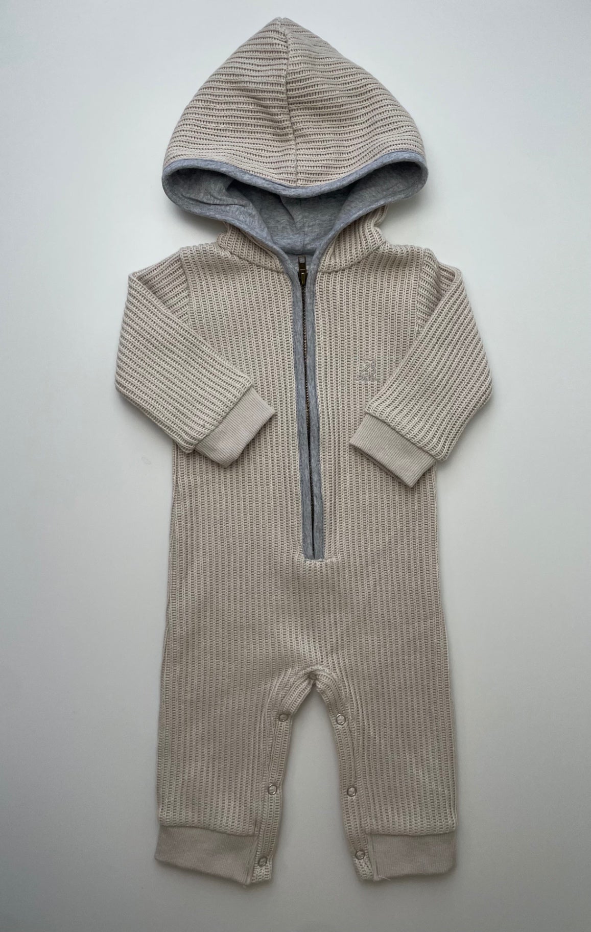 Me & Henry Onesie - Cream Knit w/ Hood | size 3 - 6 Months