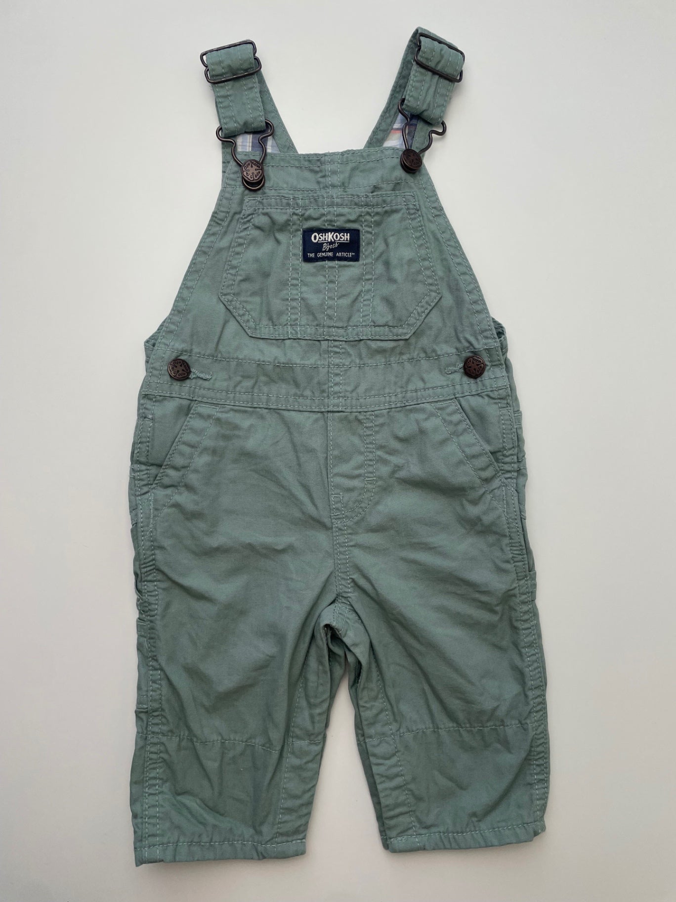 Oshkosh B'Gosh Onesie - Green Cargo Overalls | size 6 Months