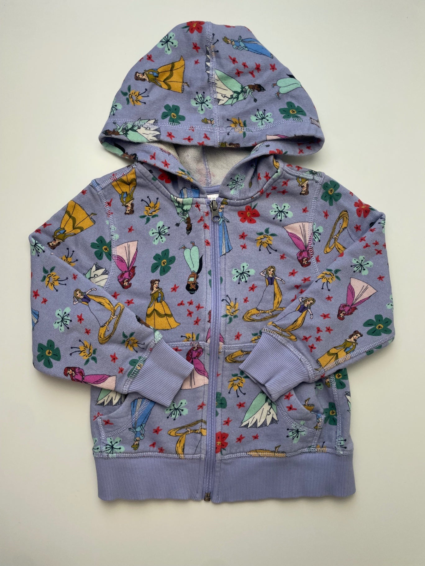 Hanna Andersson Sweatshirt - Purple Disney Princess Full Zip Hoodie | size 4T