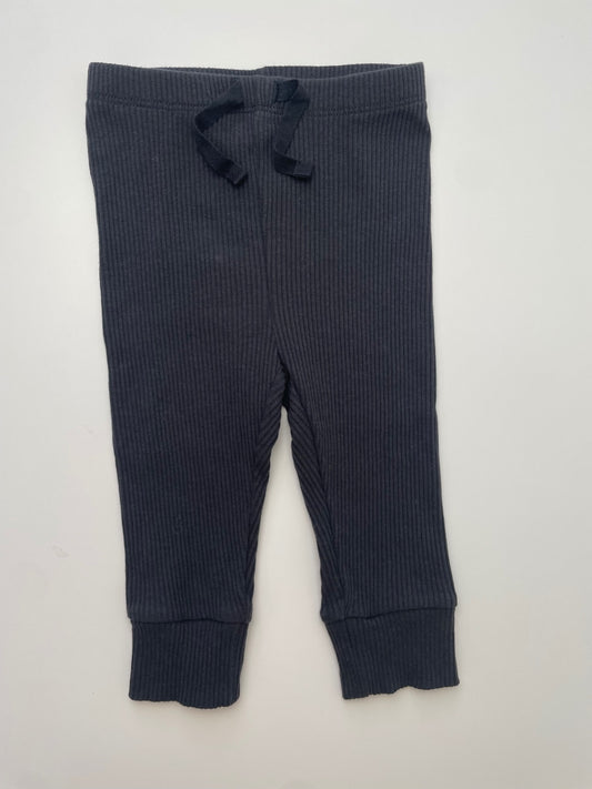 Baby Gap Leggings - Black Ribbed | size 6 - 12 Months