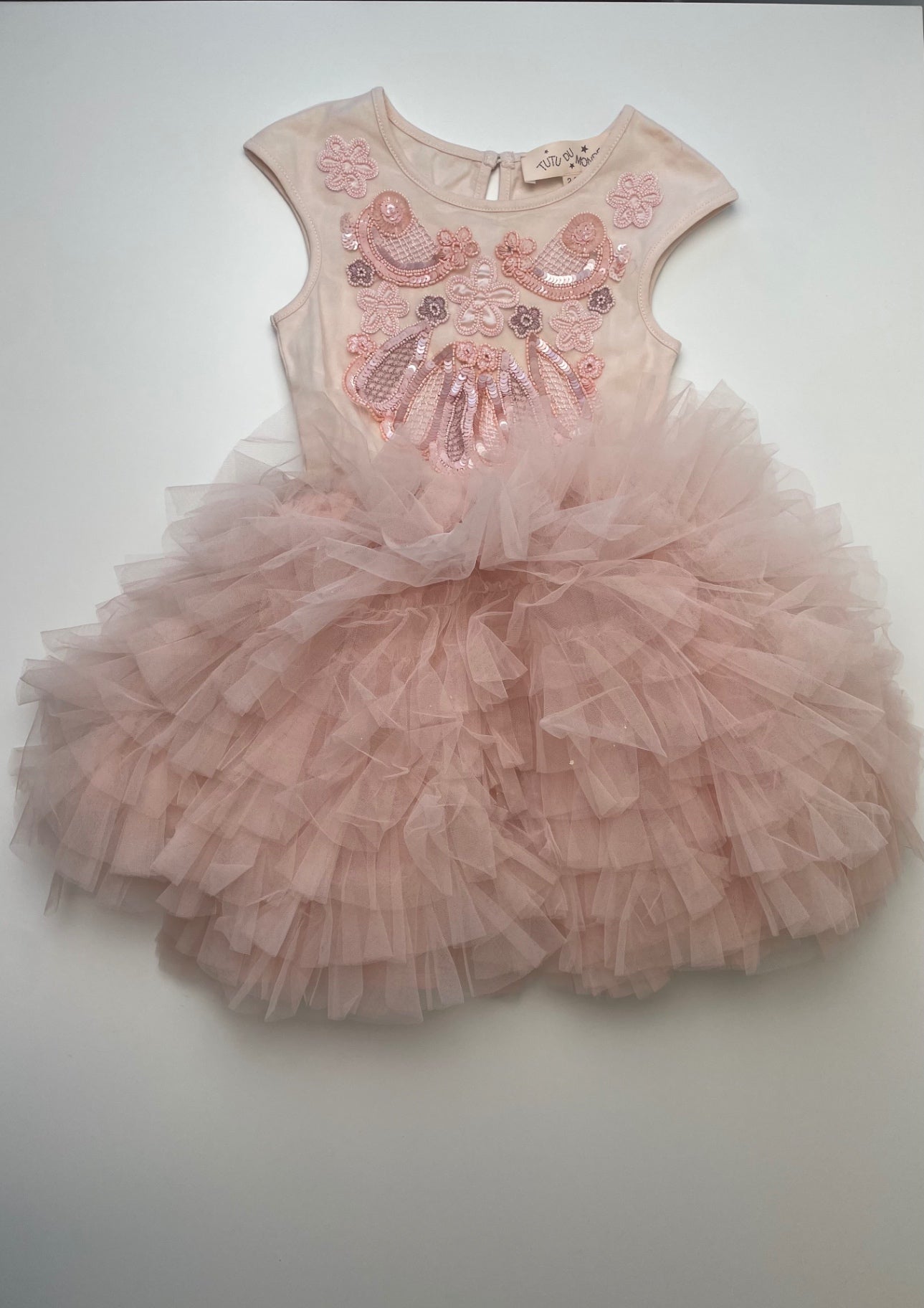 Tutu Du Monde Dress - Pink Flower Sequins + Tutu | size 2T/3T