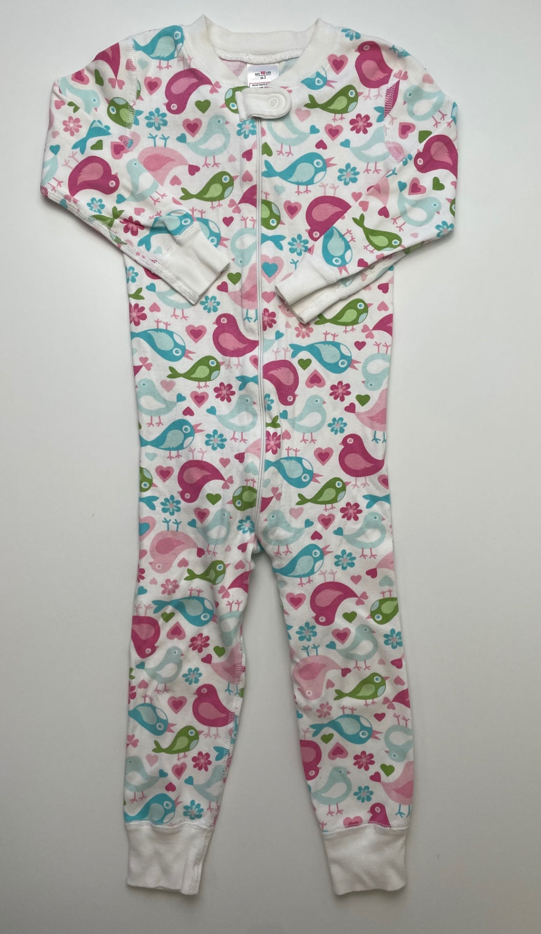 Hanna Andersson Onesie - White Birds + Flowers | size 3T