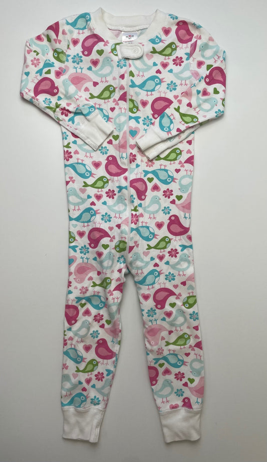 Hanna Andersson Onesie - White Birds + Flowers | size 3T