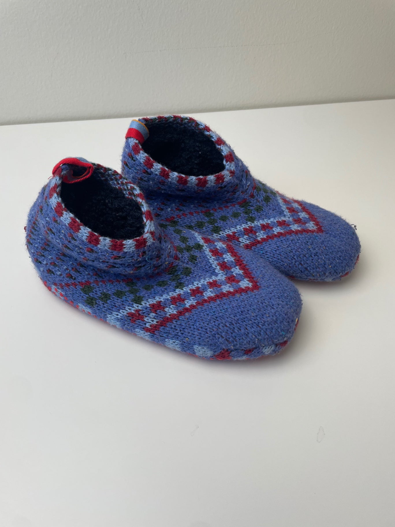 Bombas Shoes - Blue Knit Slippers | size Shoe 11-13