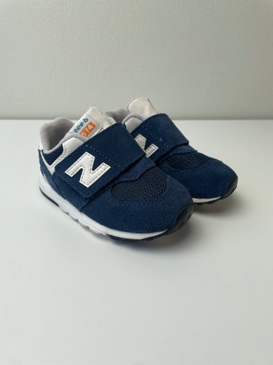 New Balance Shoes - Navy Blue 574 New-B Velcro Sneaker | size Shoe 5