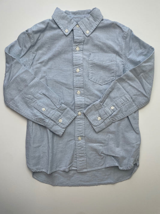 Gap Kids Shirt - Blue Solid Button Down | size 6/7