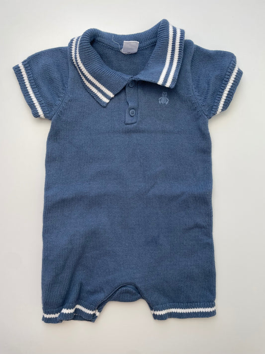 Baby Gap Onesie - Blue Knit | size 18 - 24 Months