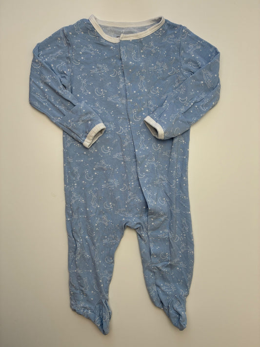 Magnetic Me Onesie - Blue Bunnies + Moons | size 0 - 3 Months
