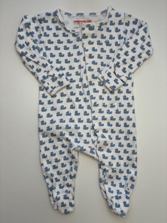 Magnetic Me Onesie - Blue Ducks | size 0 - 3 Months