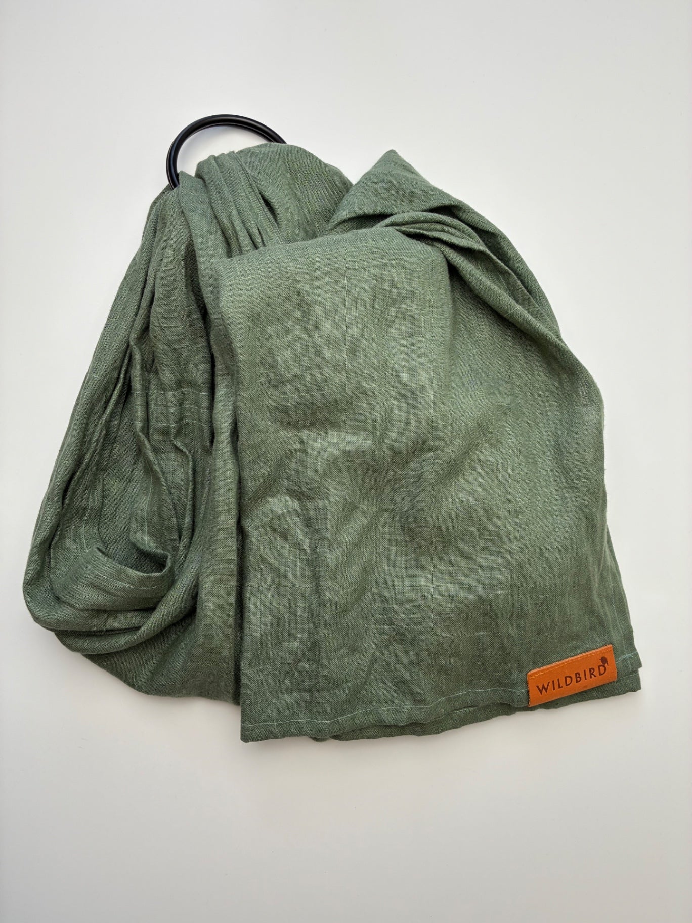 Wildbird Baby Gear - Green Linen Ring Sling | size 0 - 36 Months