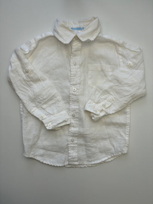Janie and Jack Shirt - White Button Up | size 3T