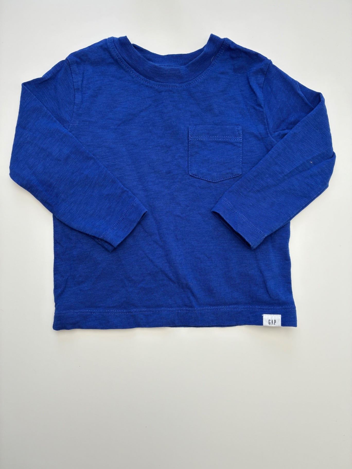 Gap Long Sleeve T-Shirt - Blue Solid | size 12 - 18 Months