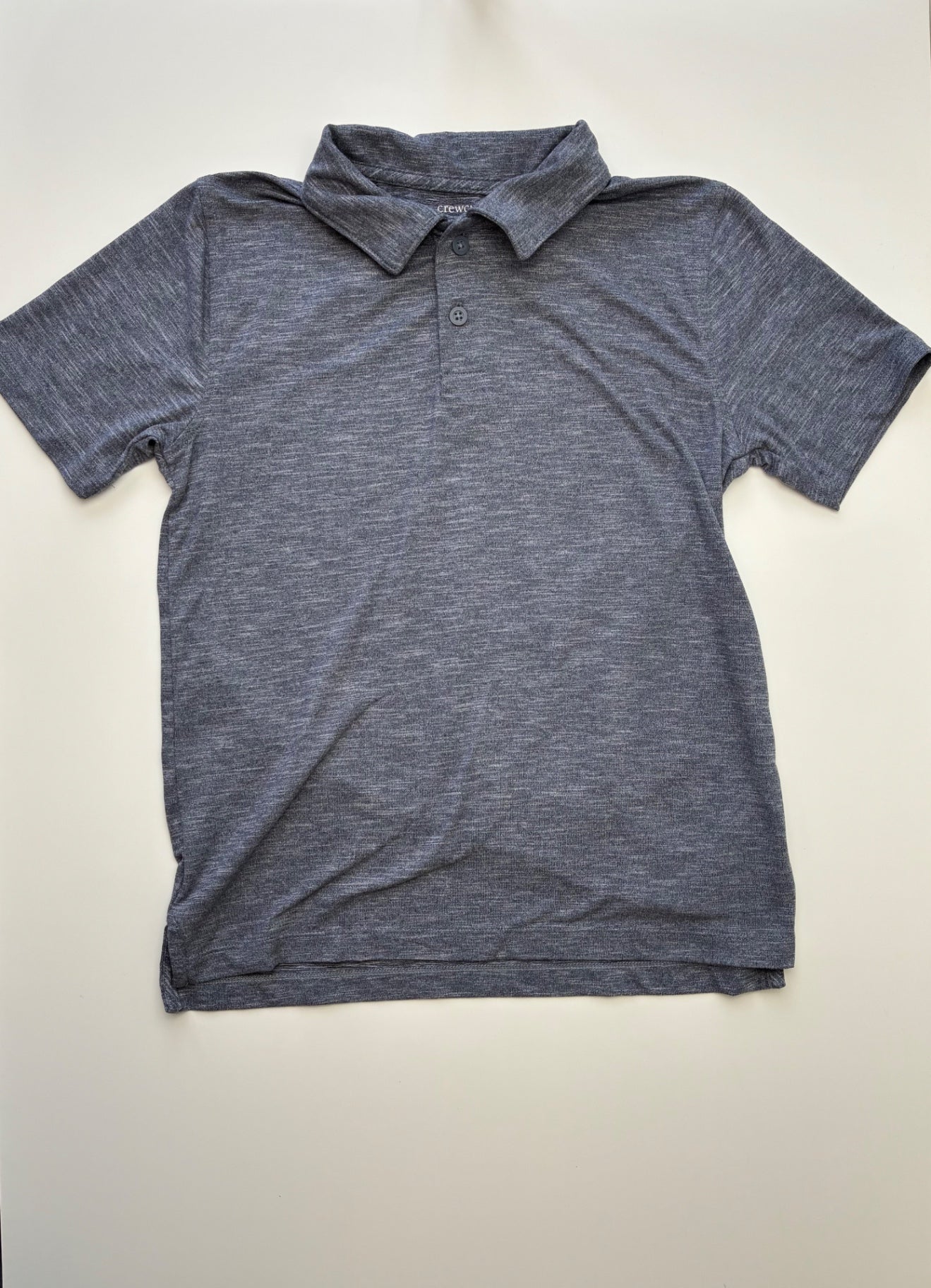 Crewcuts Shirt - Blue Performance Heathered Polo | size 10