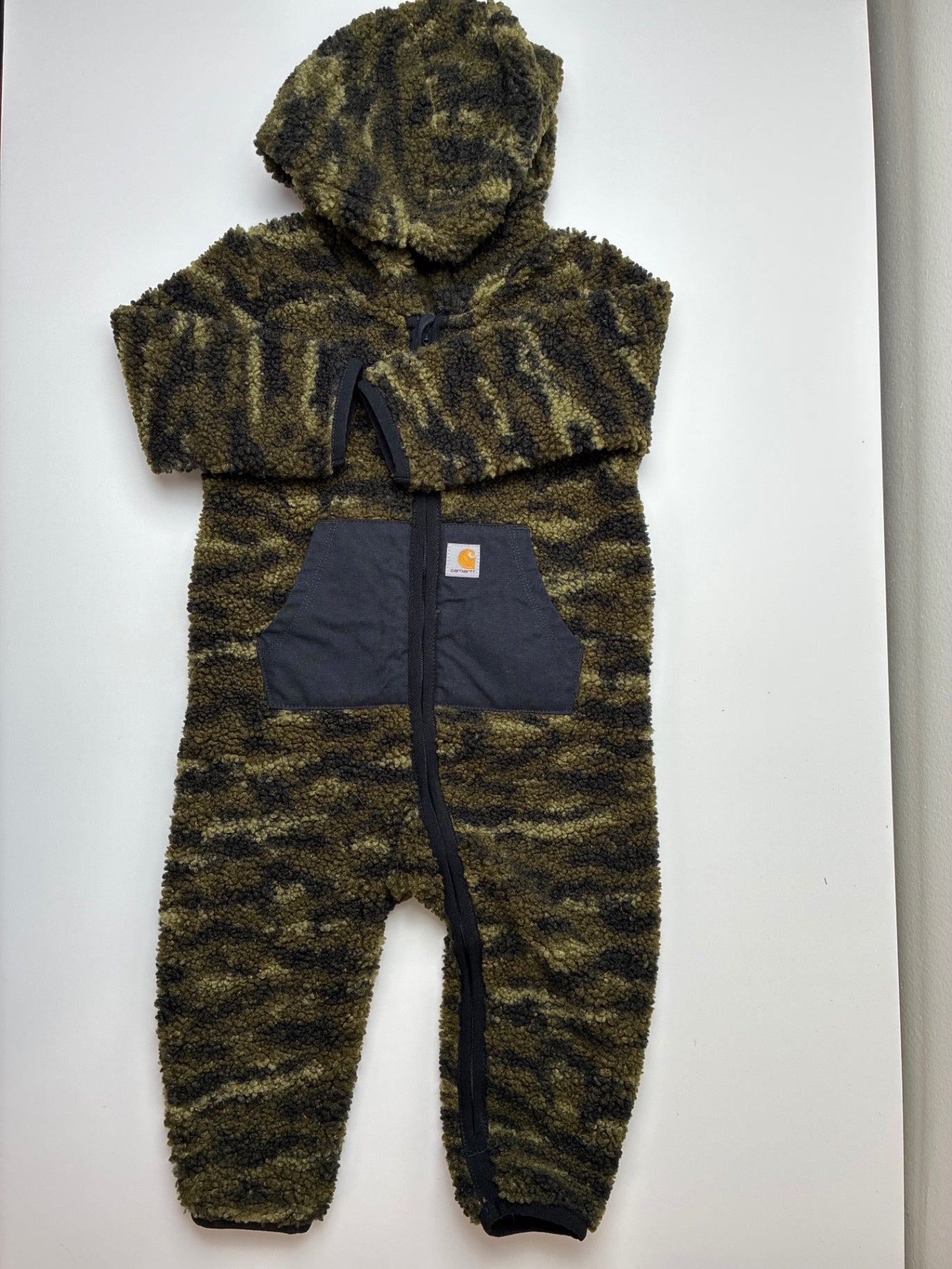 Carhartt Coverall - Multicolor Sherpa Fleece | size 12 Months