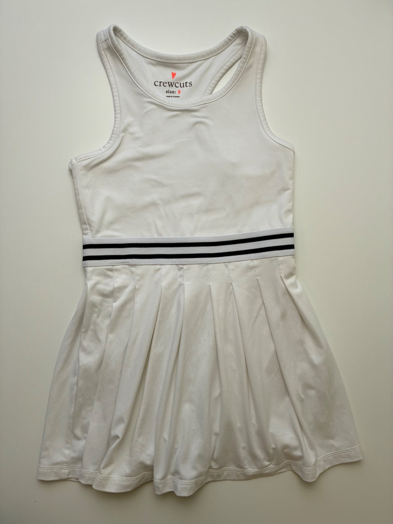 Crewcuts Dress - White Racerback Athletic | size 8