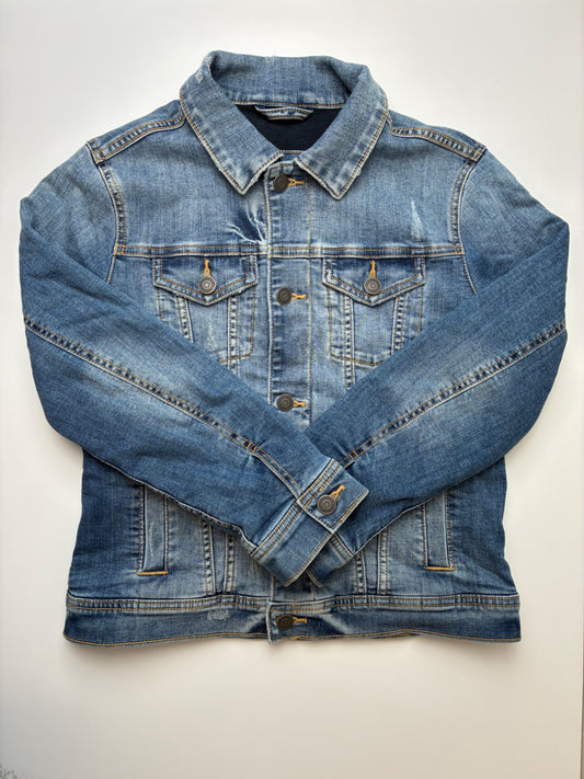 Abercrombie Kids Jacket - Blue Fleece Lined Denim | size 9/10
