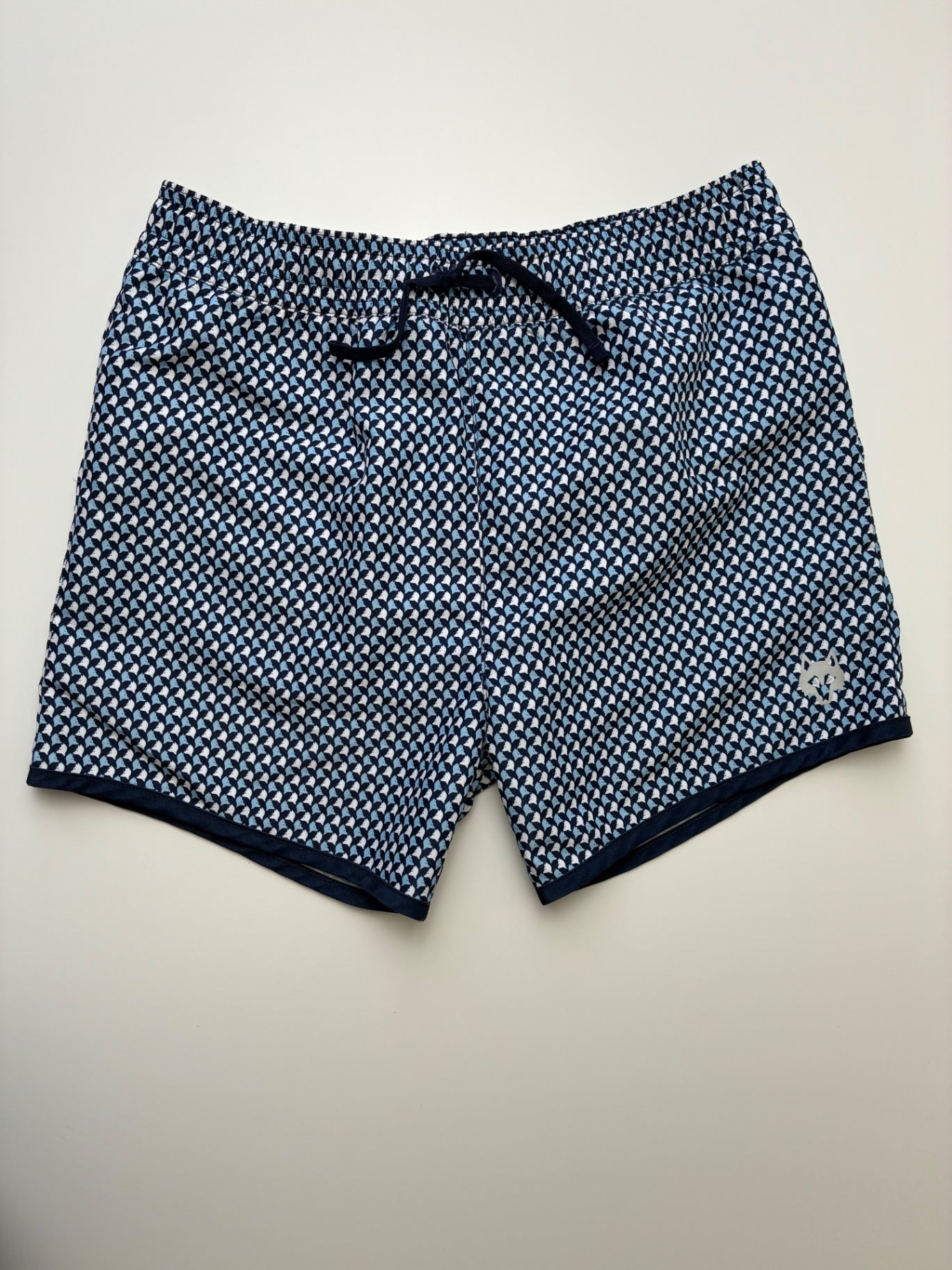 Greyson Swimsuit - Blue Wolf Head Trunks | size 10