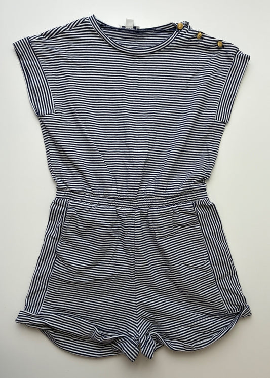 Crewcuts Romper - Navy Blue Striped Jersey | size 8