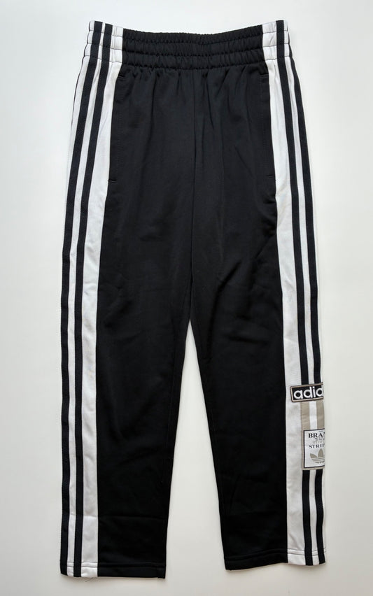 Adidas Sweatpants - Black Straight Leg Snap Close | size 7/8