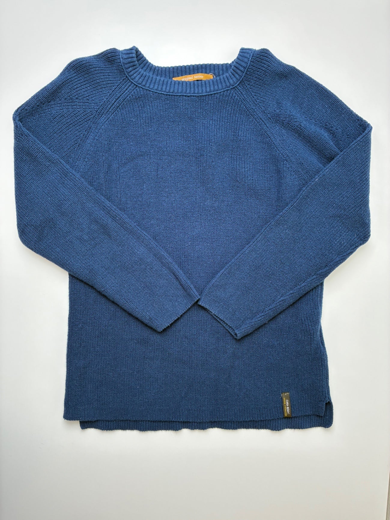 Zara Sweater - Navy Blue Solid Crewneck | size 7