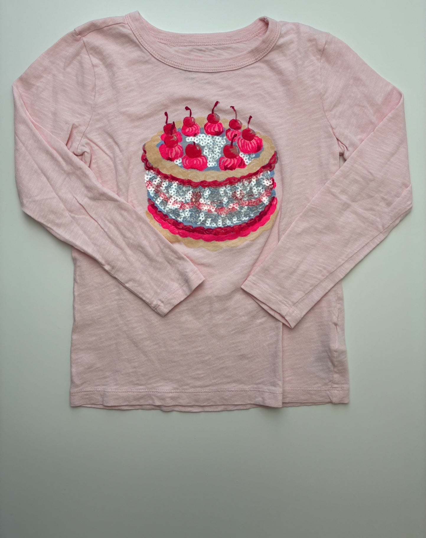 Crewcuts - Pink Cake Graphic with Sequins | size 6/7