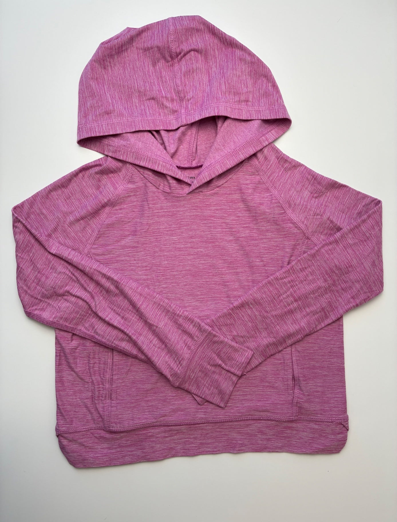 Hanna Andersson Sweatshirt - Pink Athletic Heathered Hoodie | size 8