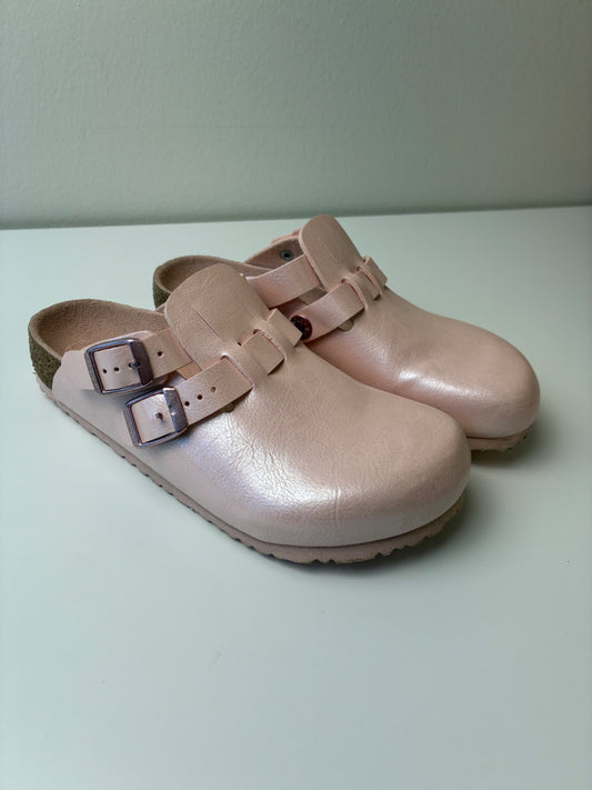 Birkenstock Shoes - Pink Metallic Kay Backstrap | size Shoe 2.5