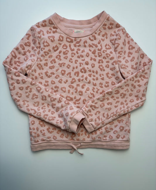 EGG New York Sweatshirt - Pink Animal Print Crewneck | size 8