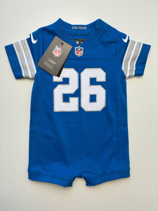NFL Onesie - Blue Jahmyr Gibbs Jersey | size 6 - 9 Months