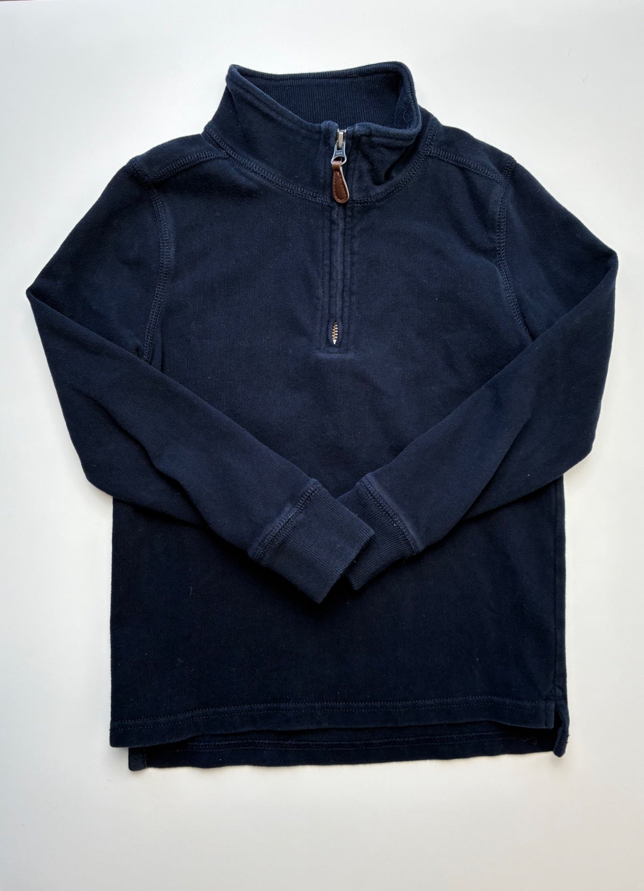 Crewcuts Sweatshirt - Navy Blue Solid 1/4 Zip | size 8