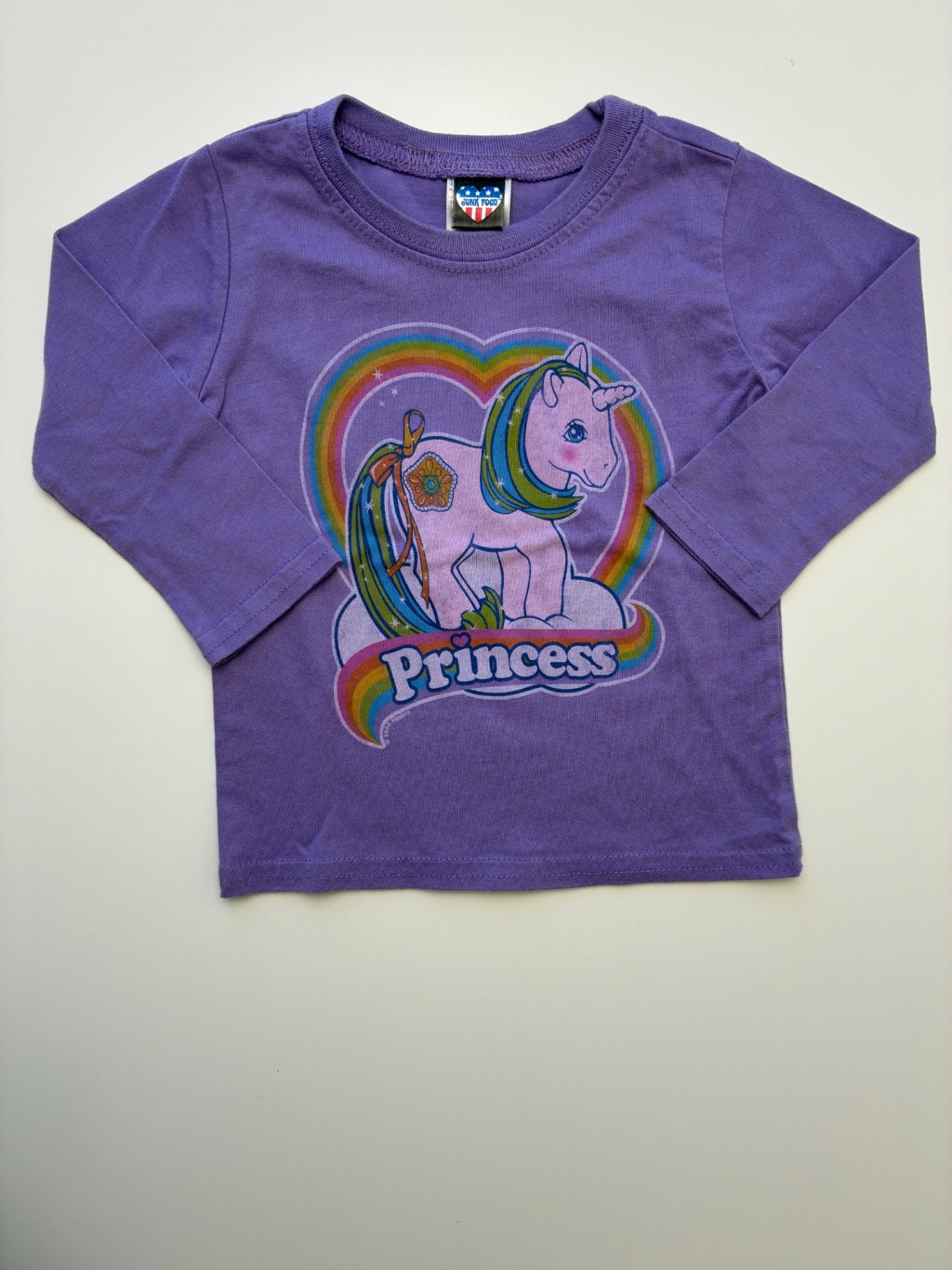 Junk Food Long Sleeve T-Shirt - Purple My Little Pony 'Princess' | size 12 - 18 Months