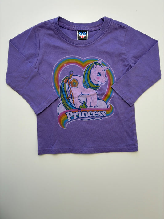 Junk Food Long Sleeve T-Shirt - Purple My Little Pony 'Princess' | size 12 - 18 Months