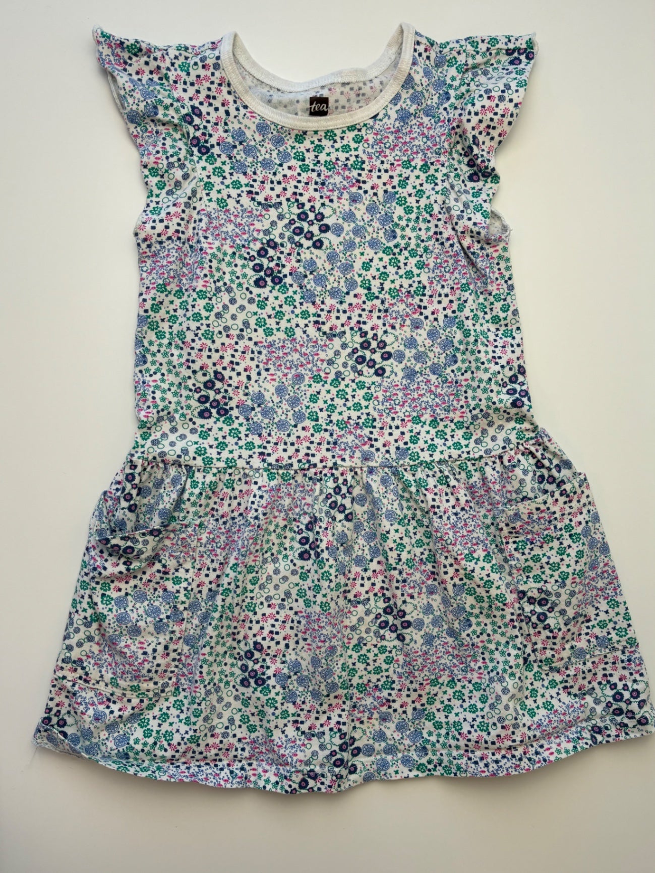 Tea Dress - Multicolor Floral Pattern | size 5T