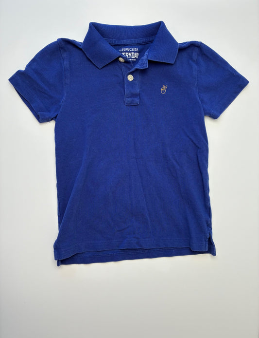 Crewcuts Shirt - Blue Solid Polo | size 4T/5T