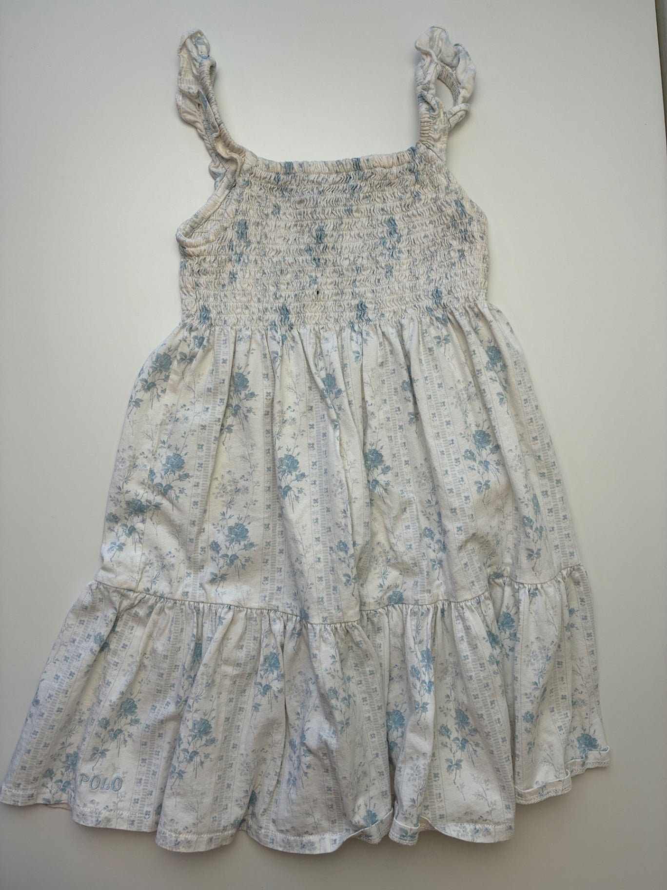 Polo Ralph Lauren Dress - White Shirred + Floral | size 5T