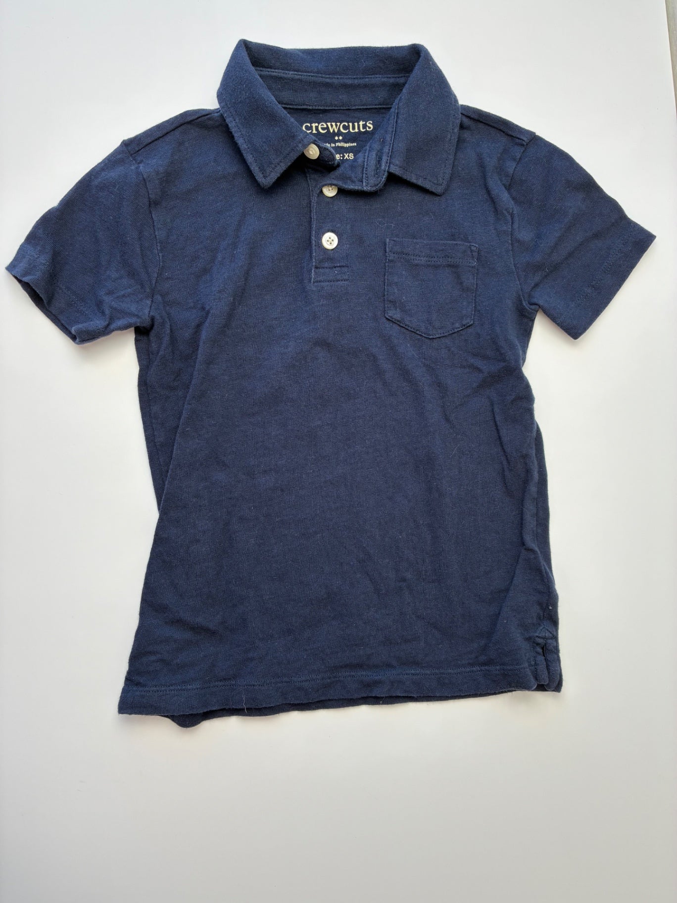 Crewcuts Shirt - Navy Blue Solid Polo | size 4T/5T